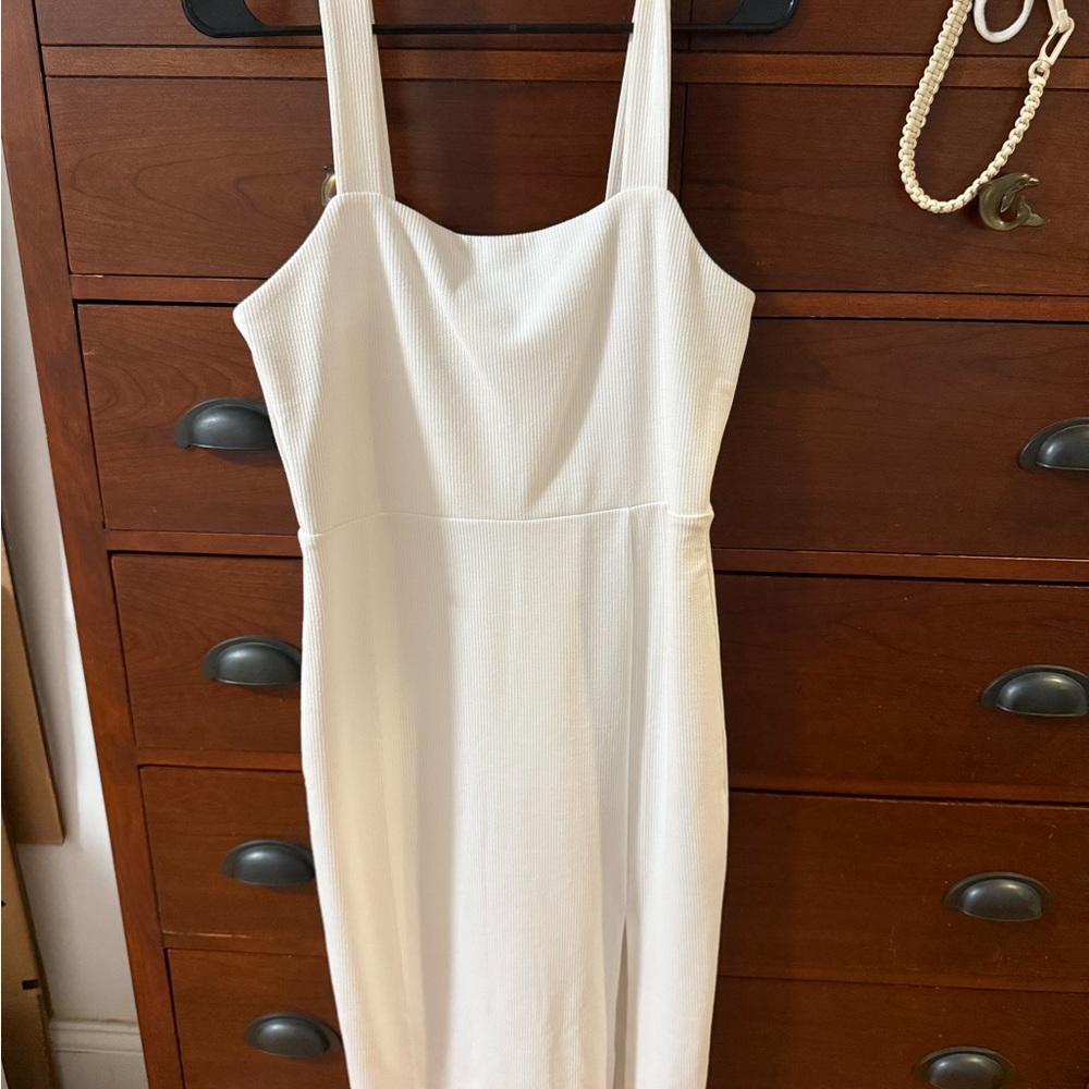 Forever 21 Ribbed White Dress